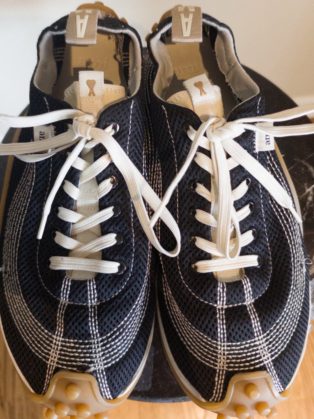 AMI Paris Mirage Mesh Sneakers Black 44 US 11 - Picture 3 of 15